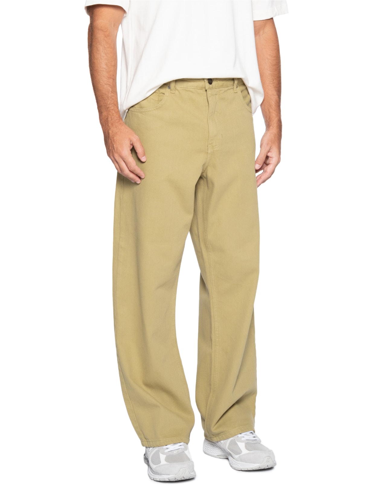 Calça Reta Masculina Comfort de Sarja Bege Hering