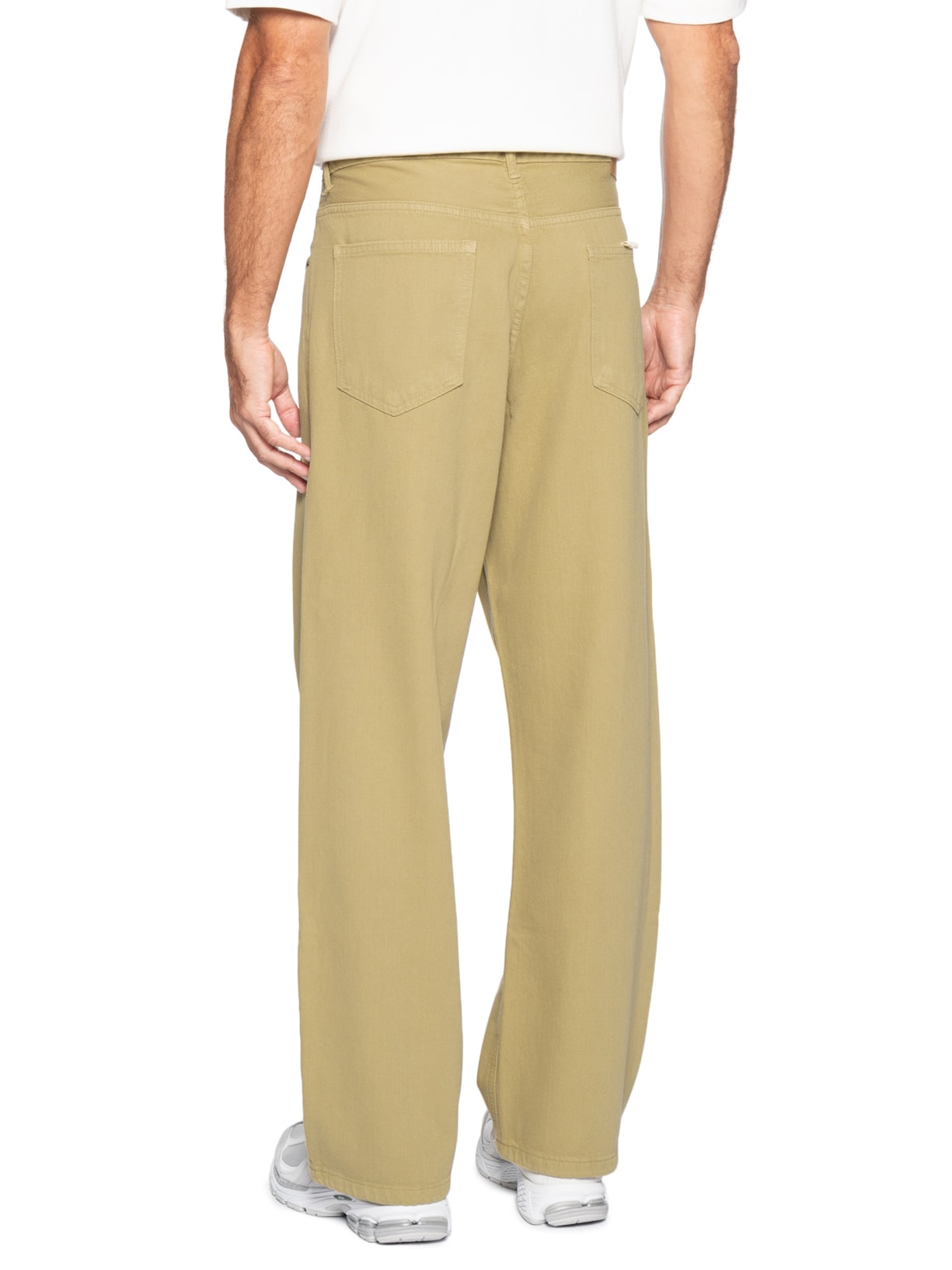 Calça Reta Masculina Comfort de Sarja Bege Hering