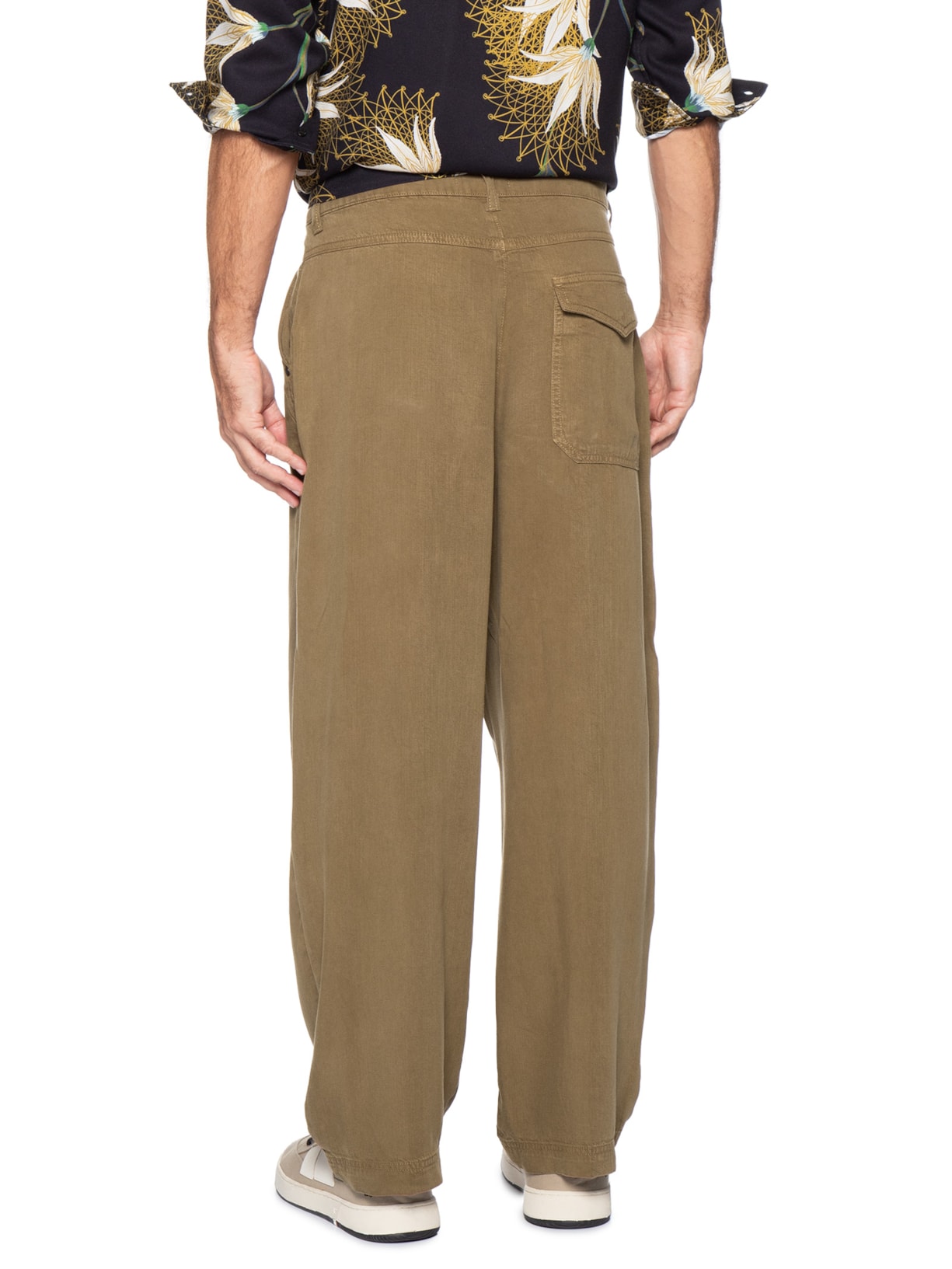 Calça Reta Masculina Over Used Utility Marrom Osklen