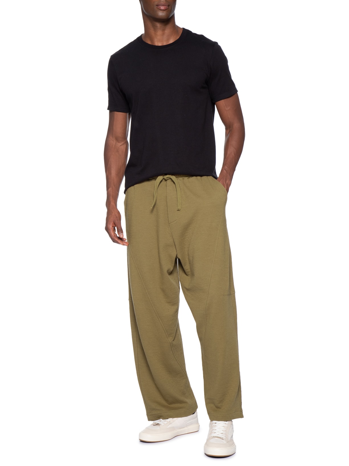 Calça Reta Masculina Over Wrinkle Bold Marrom Osklen