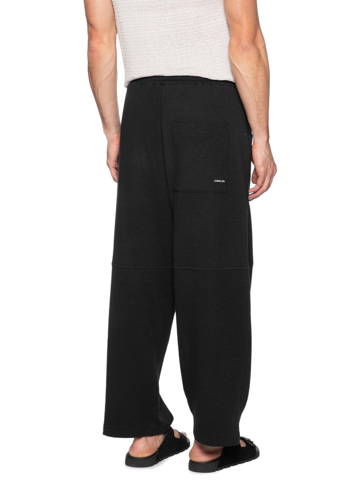 Calça Reta Masculina Over Wrinkle Bold Preto Osklen