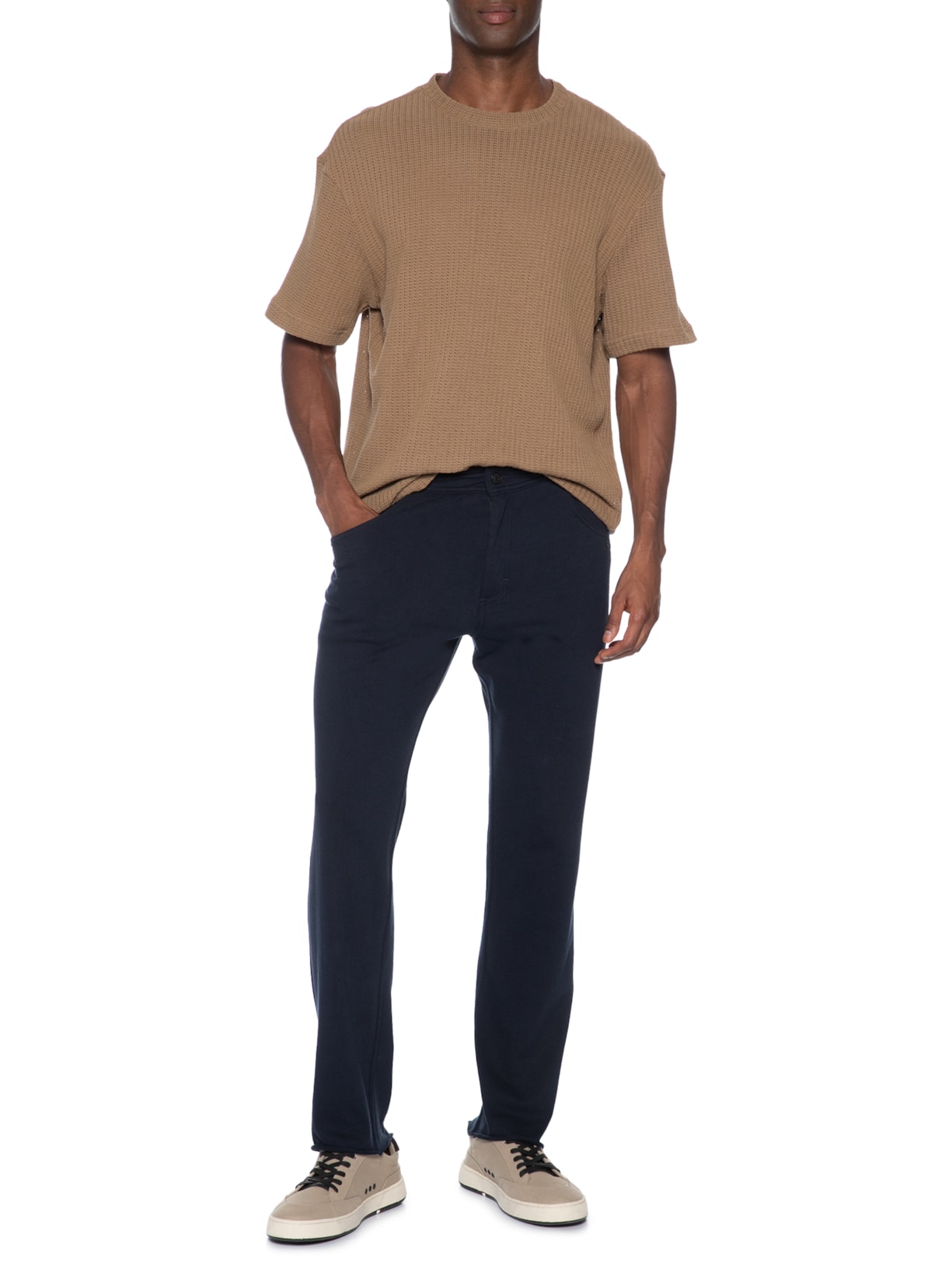 Calça Reta Masculina Supercomfort Five Pockets Azul Osklen