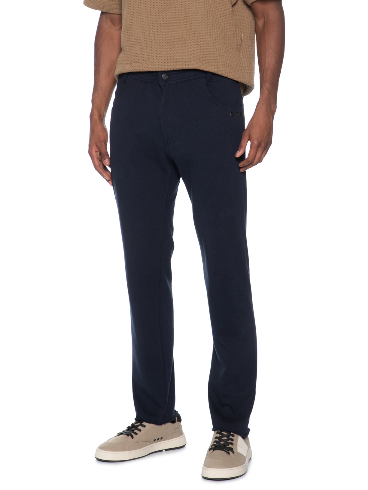 Calça Reta Masculina Supercomfort Five Pockets Azul Osklen