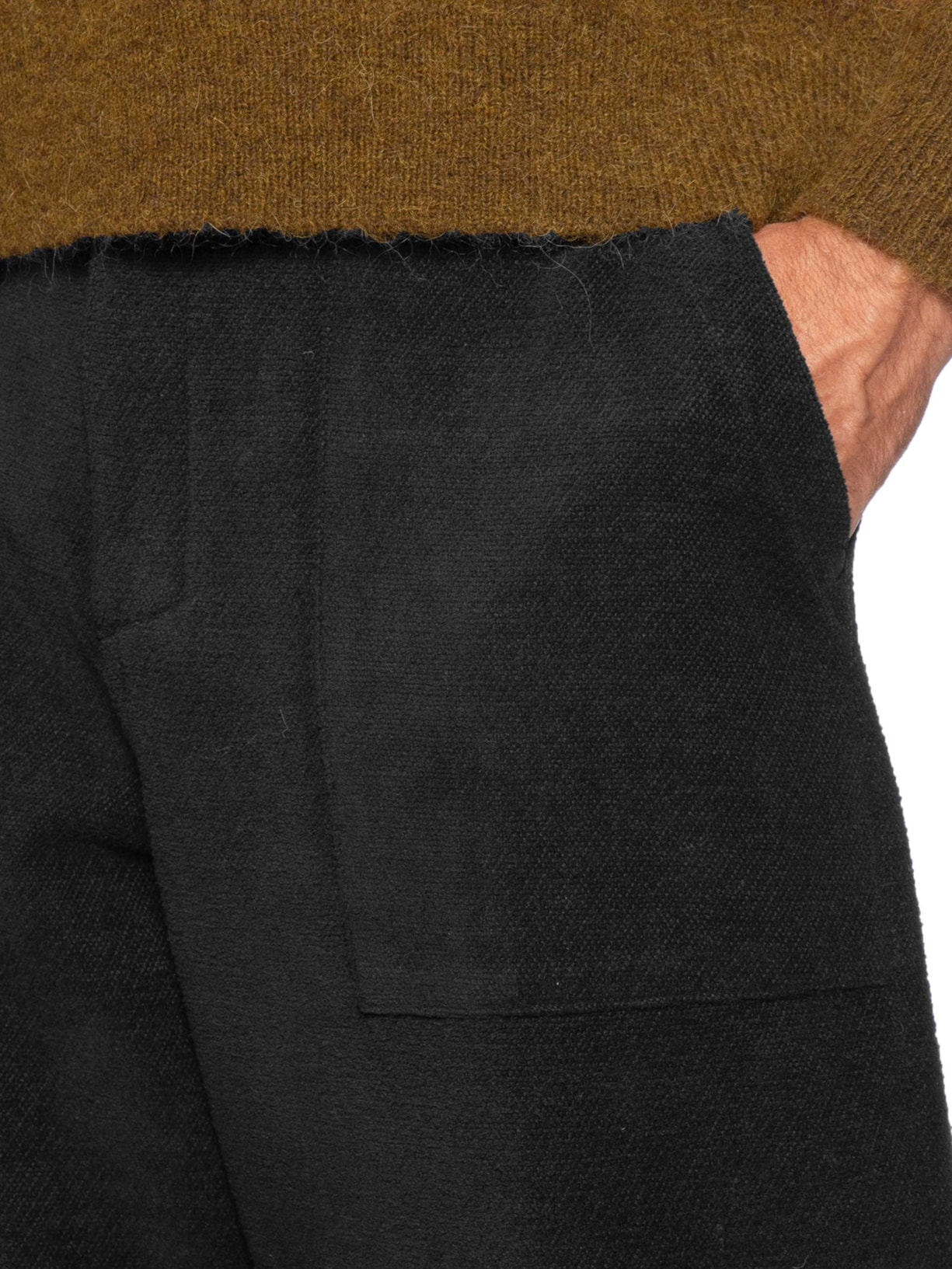 Calça Reta Masculina Tweed Cotton Texture Preto Osklen