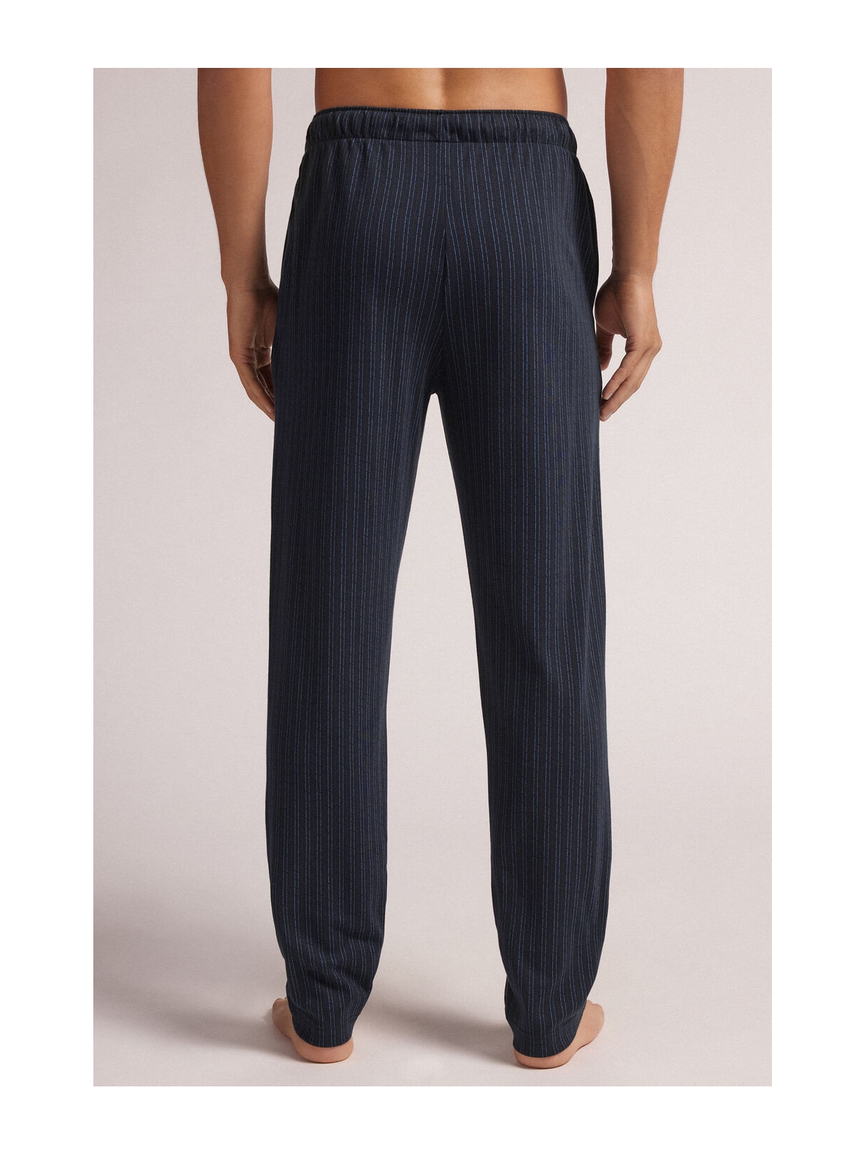 Calça Risca De Giz Em Algodão Azul Intimissimi