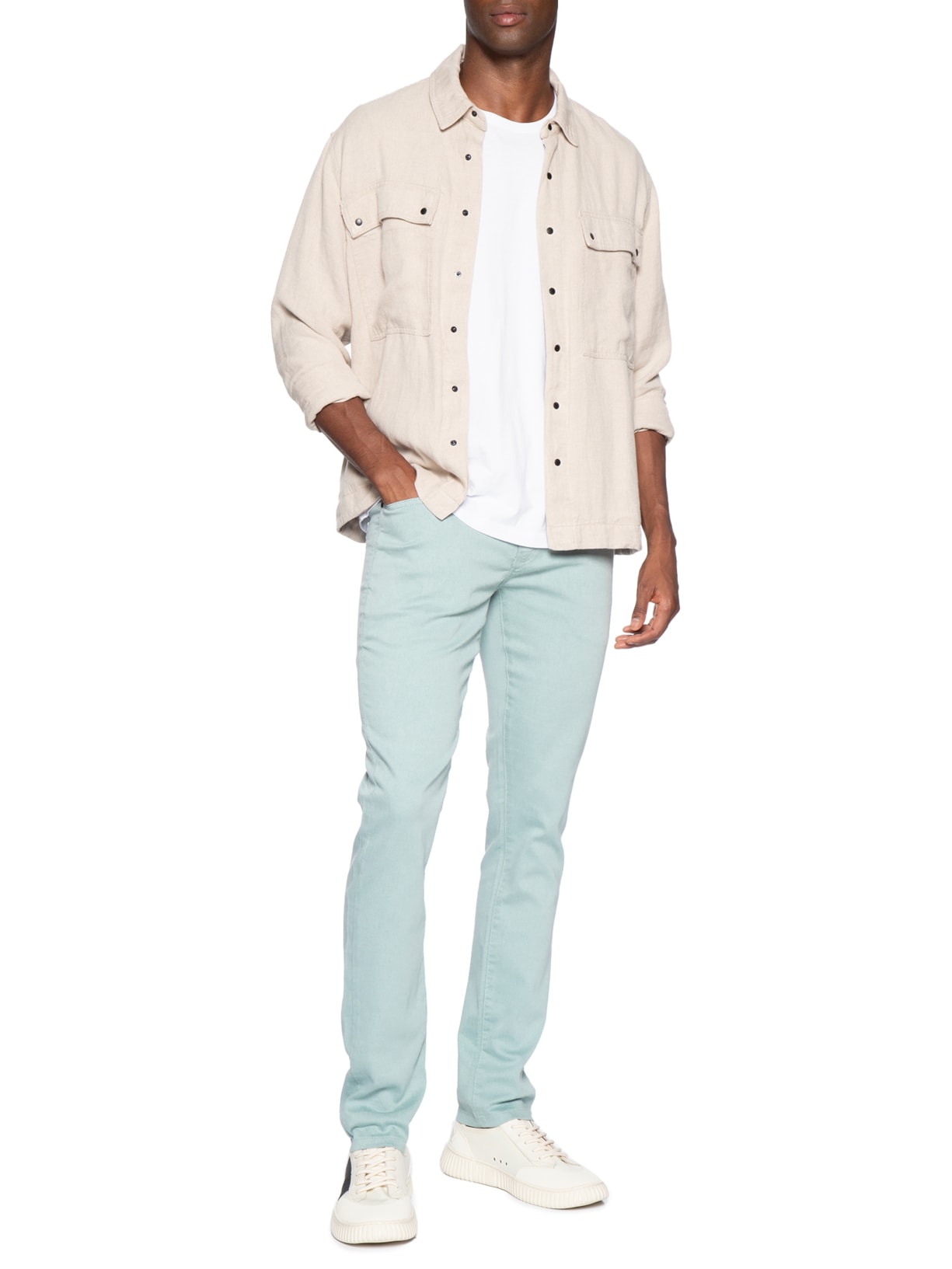 Calça Skinny Jeans Masculina Color – Azul Reserva