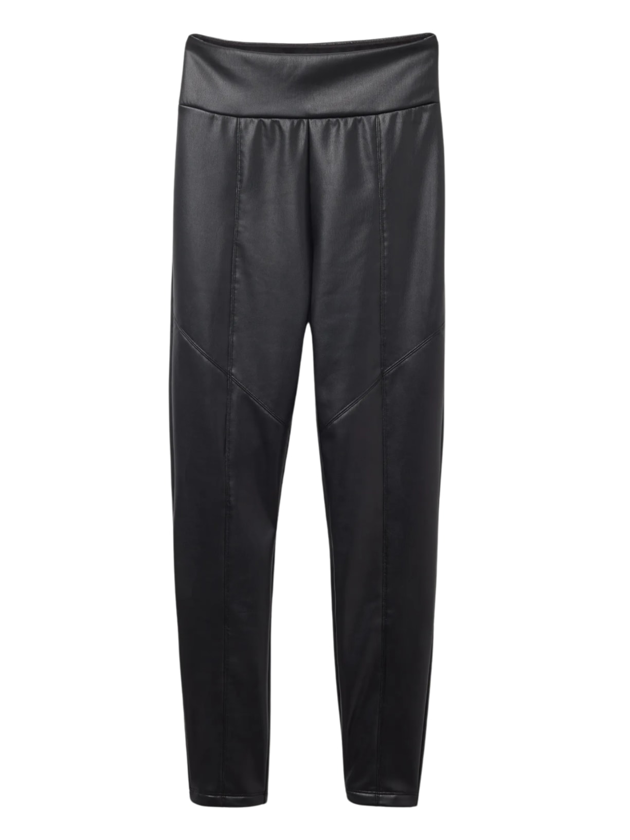 Calça Skinny Térmica Com Efeito Couro - Preto