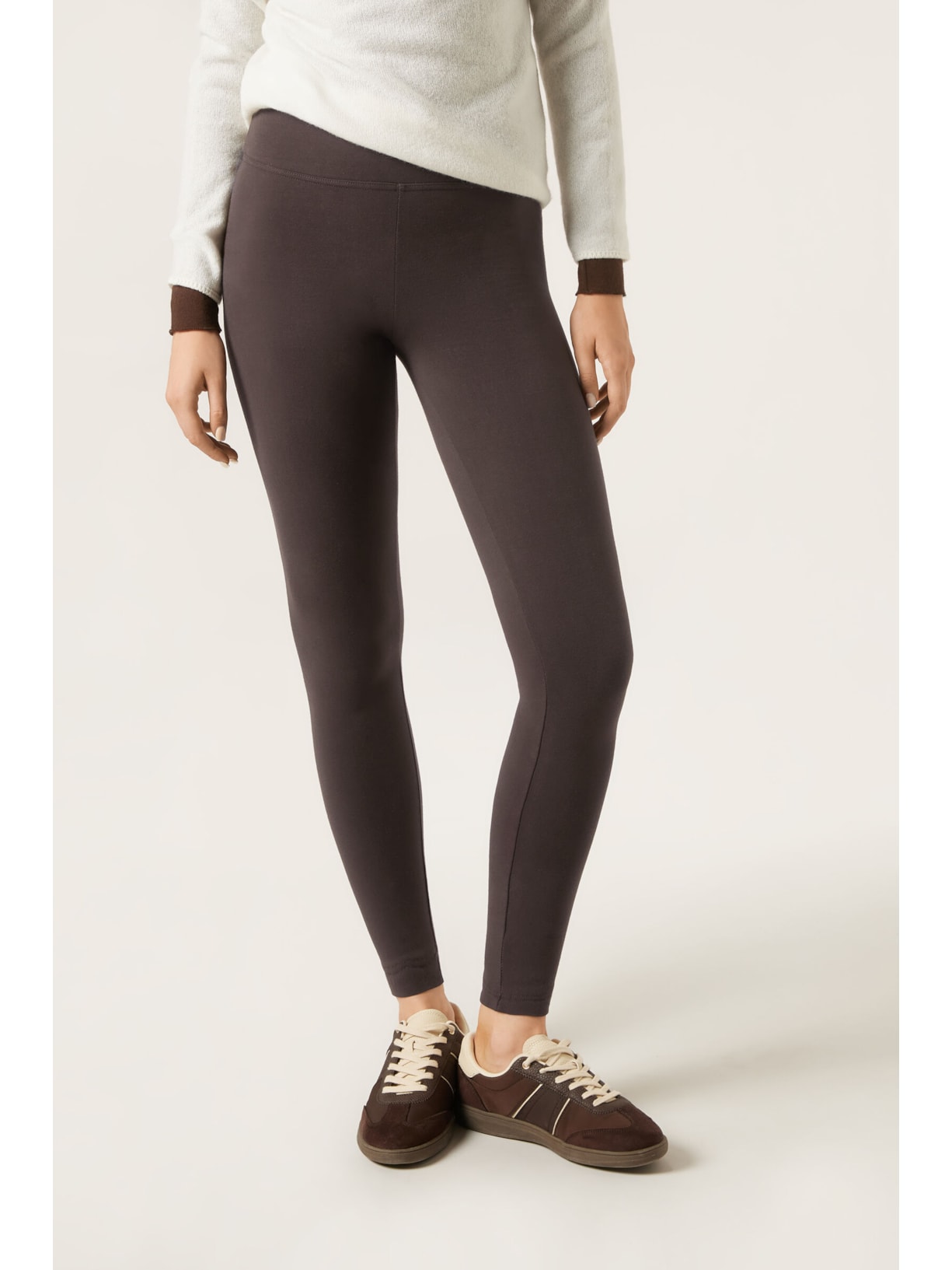 Calça Skinny Térmica Com Efeito Opaco Marrom Calzedonia