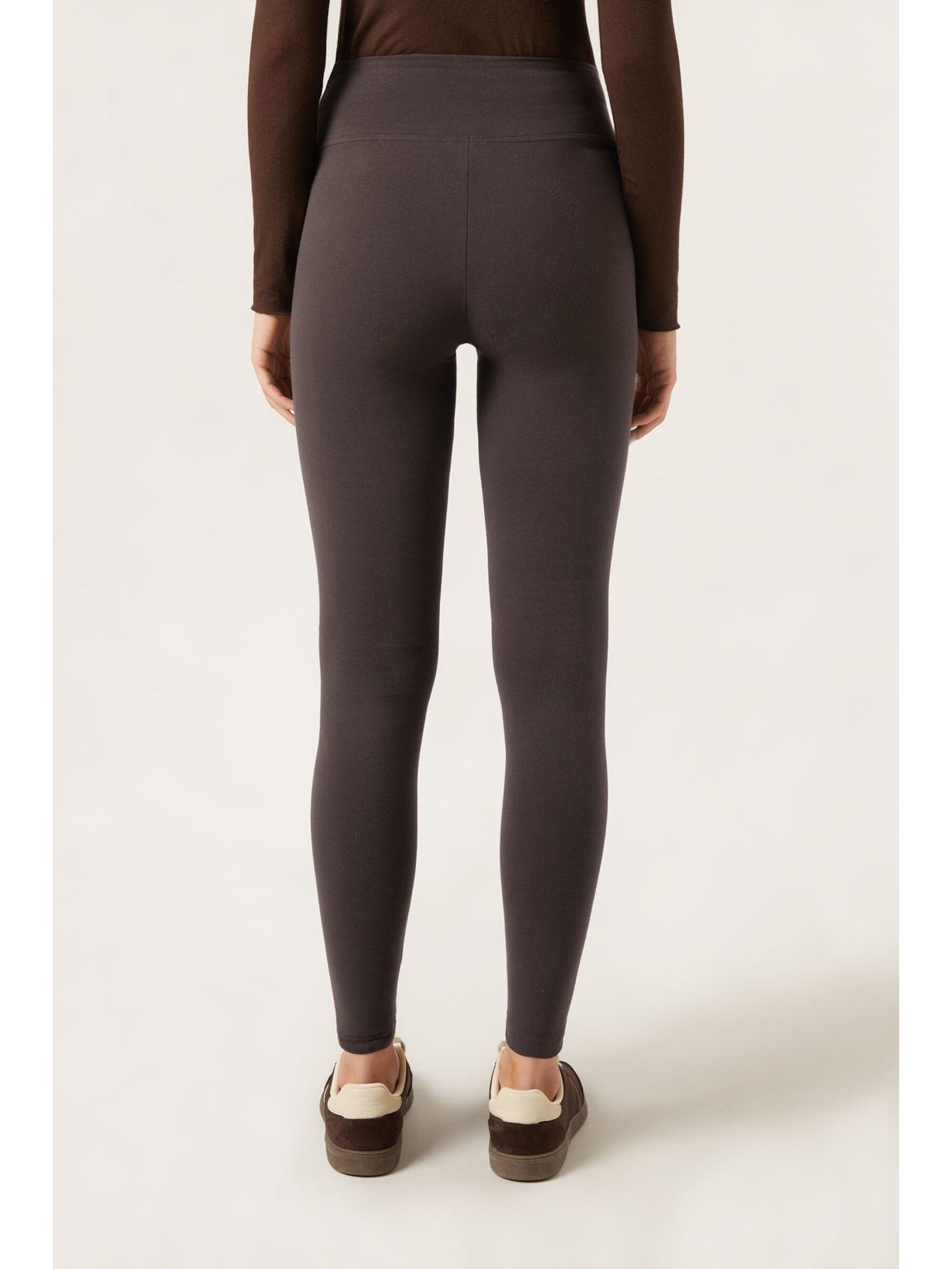 Calça Skinny Térmica Com Efeito Opaco Marrom Calzedonia
