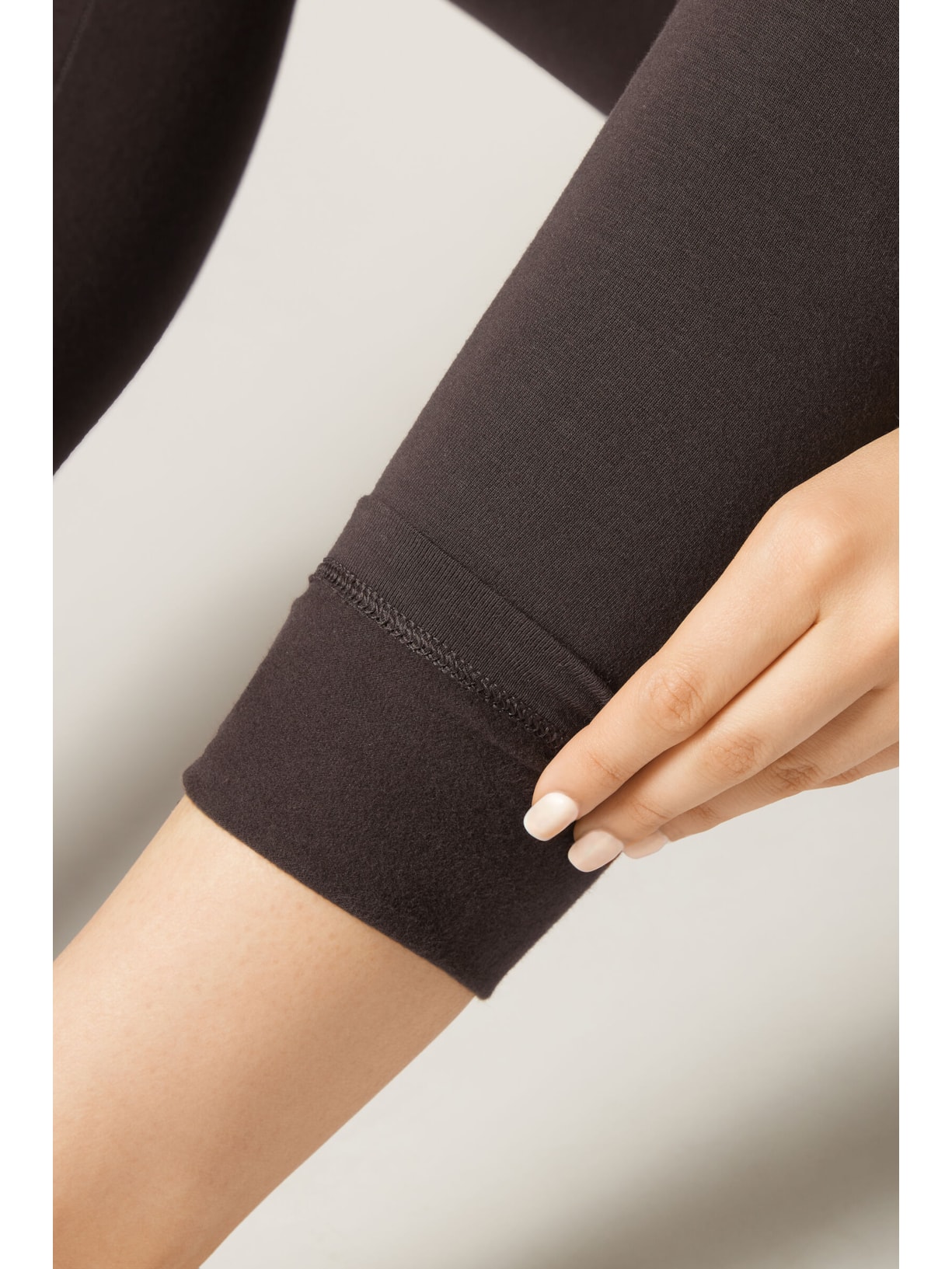 Calça Skinny Térmica Com Efeito Opaco Marrom Calzedonia