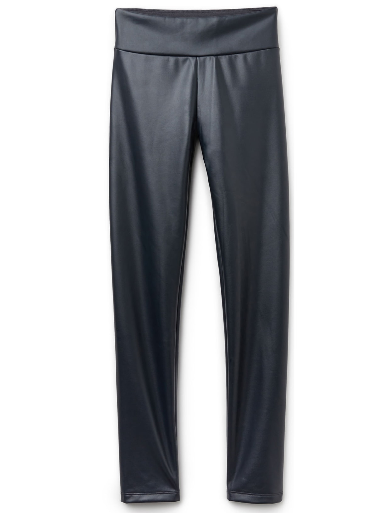 Calça Skinny Térmica Efeito Couro - Azul