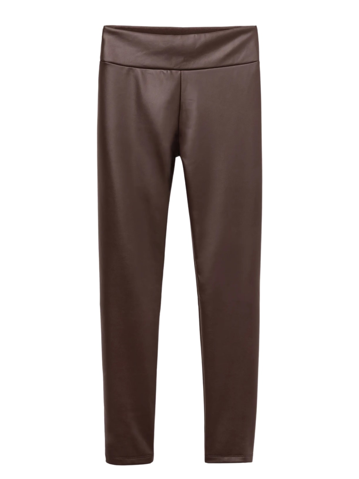 Calça Skinny Térmica Efeito Couro - Marrom