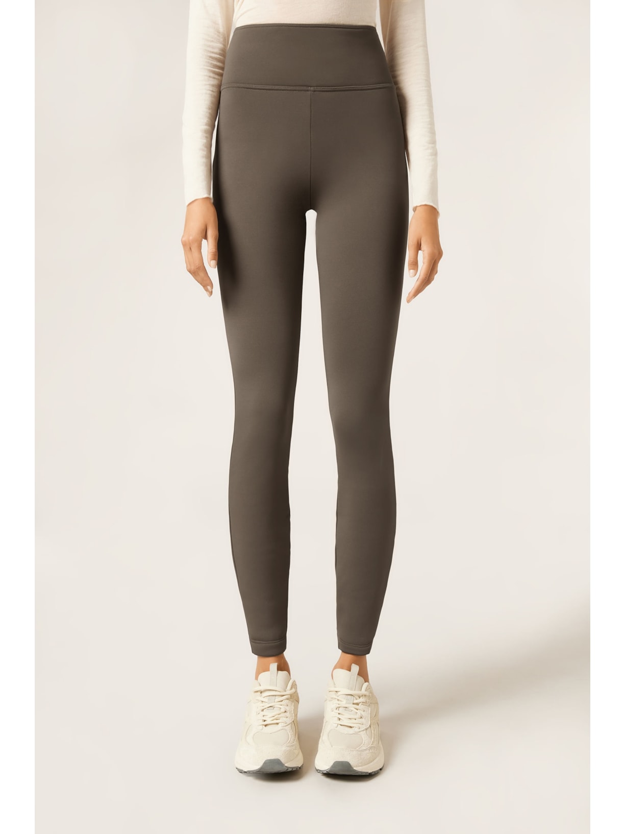 Calça Skinny Ultratérmica Plush Cinza Calzedonia