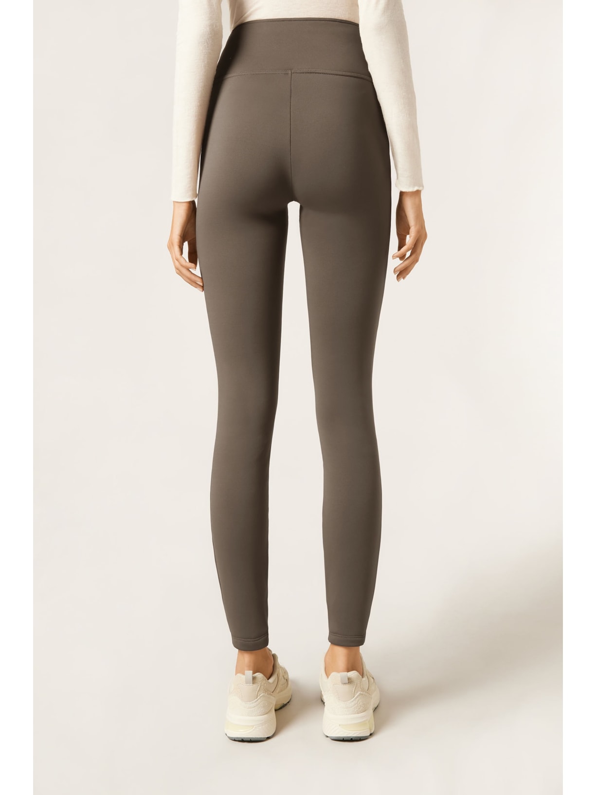 Calça Skinny Ultratérmica Plush Cinza Calzedonia