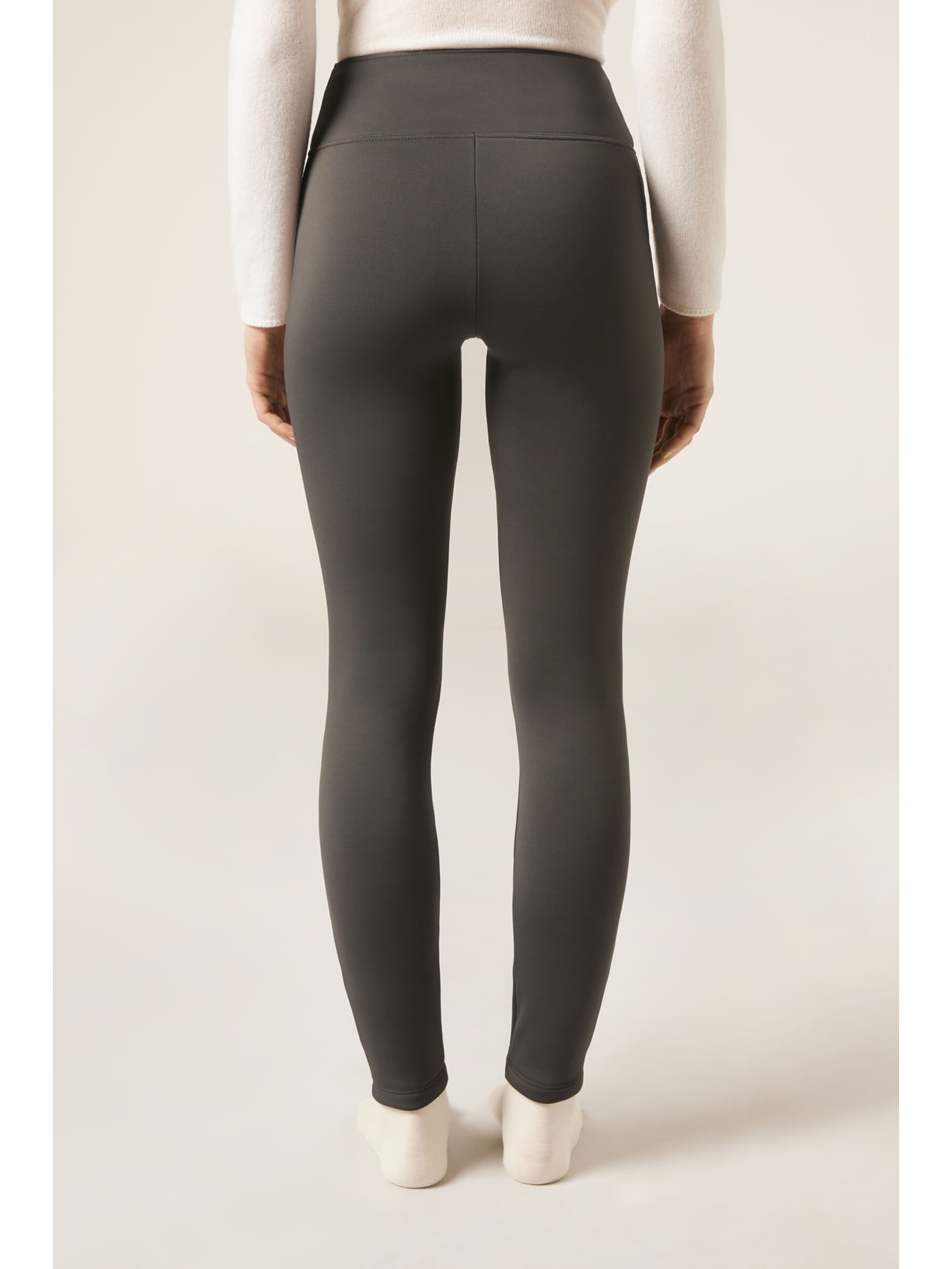 Calça Skinny Ultratérmica Plush Cinza Calzedonia