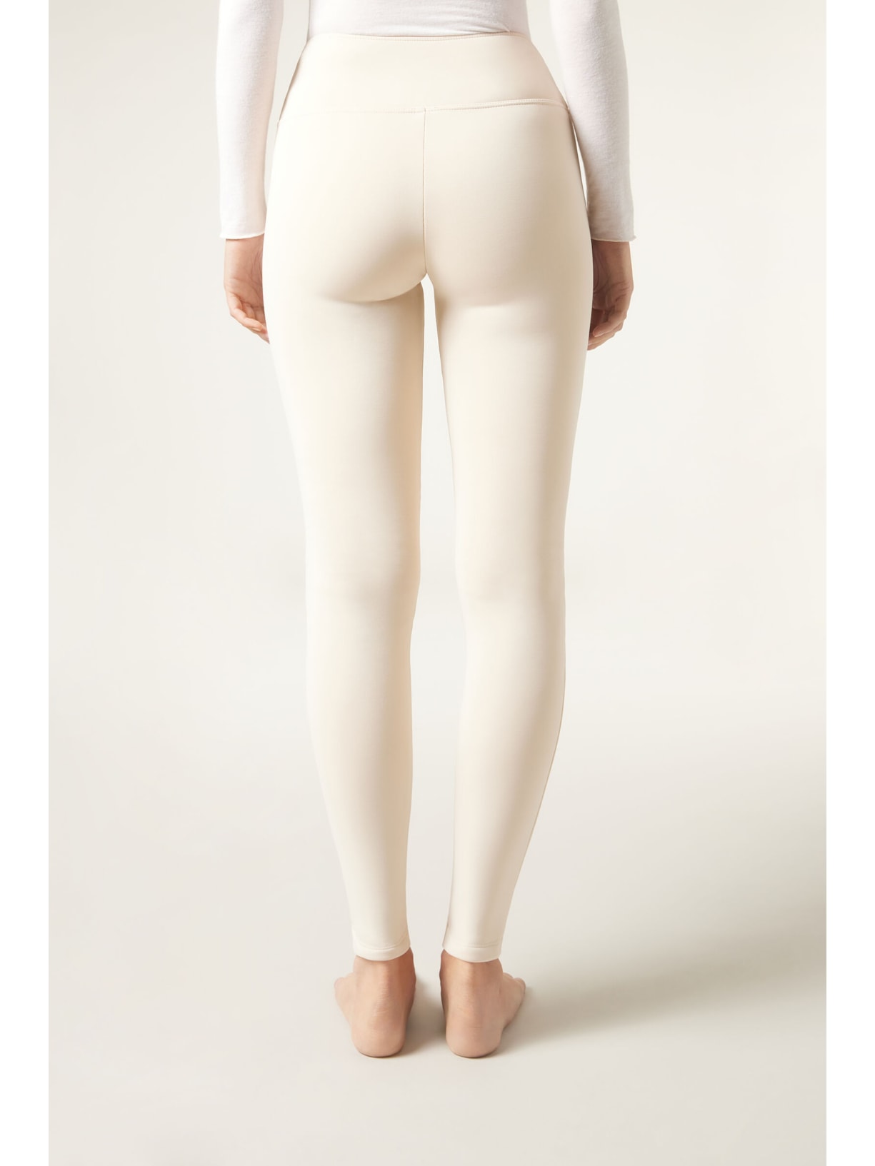 Calça Skinny Ultratérmica Plush Off-White Calzedonia