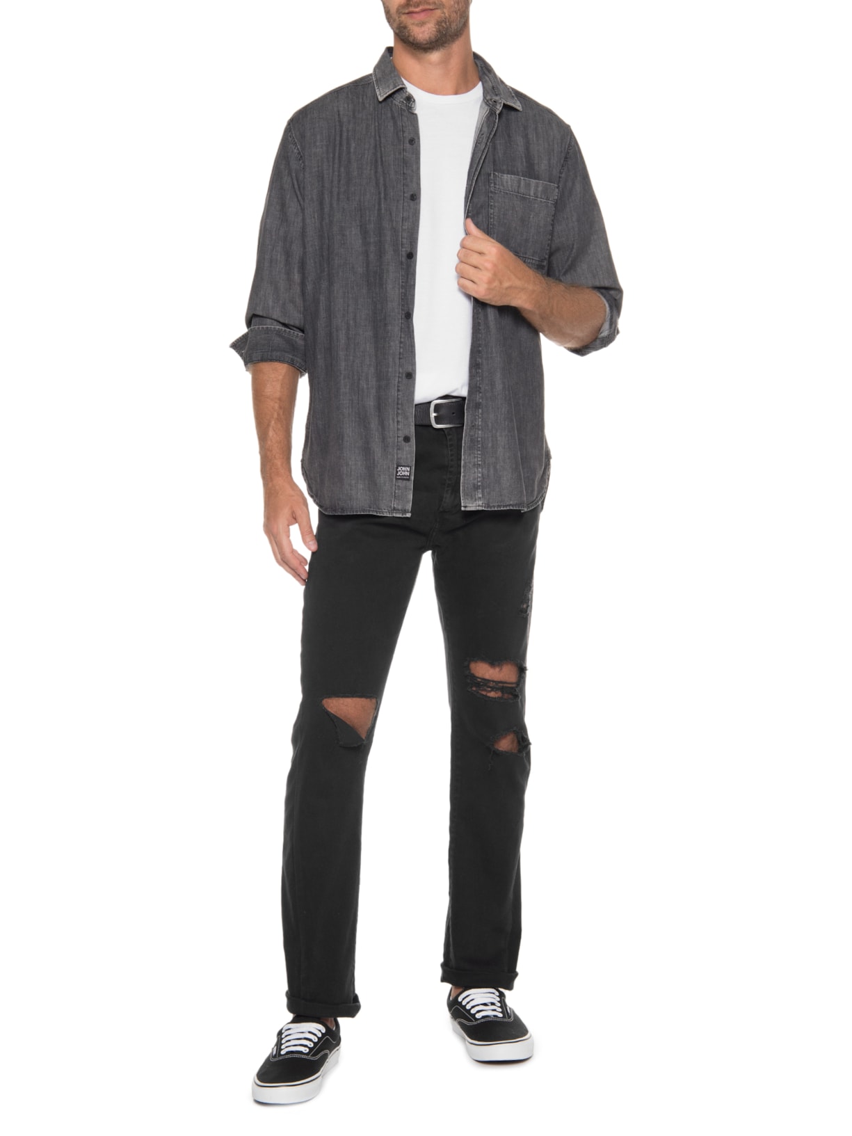 Calça Slim Caceres 3d Preto John John