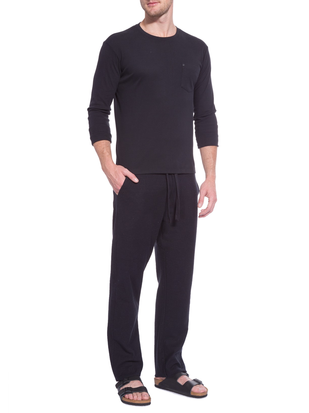 Calça Slim Masculina Rustic E-basics Preto Osklen