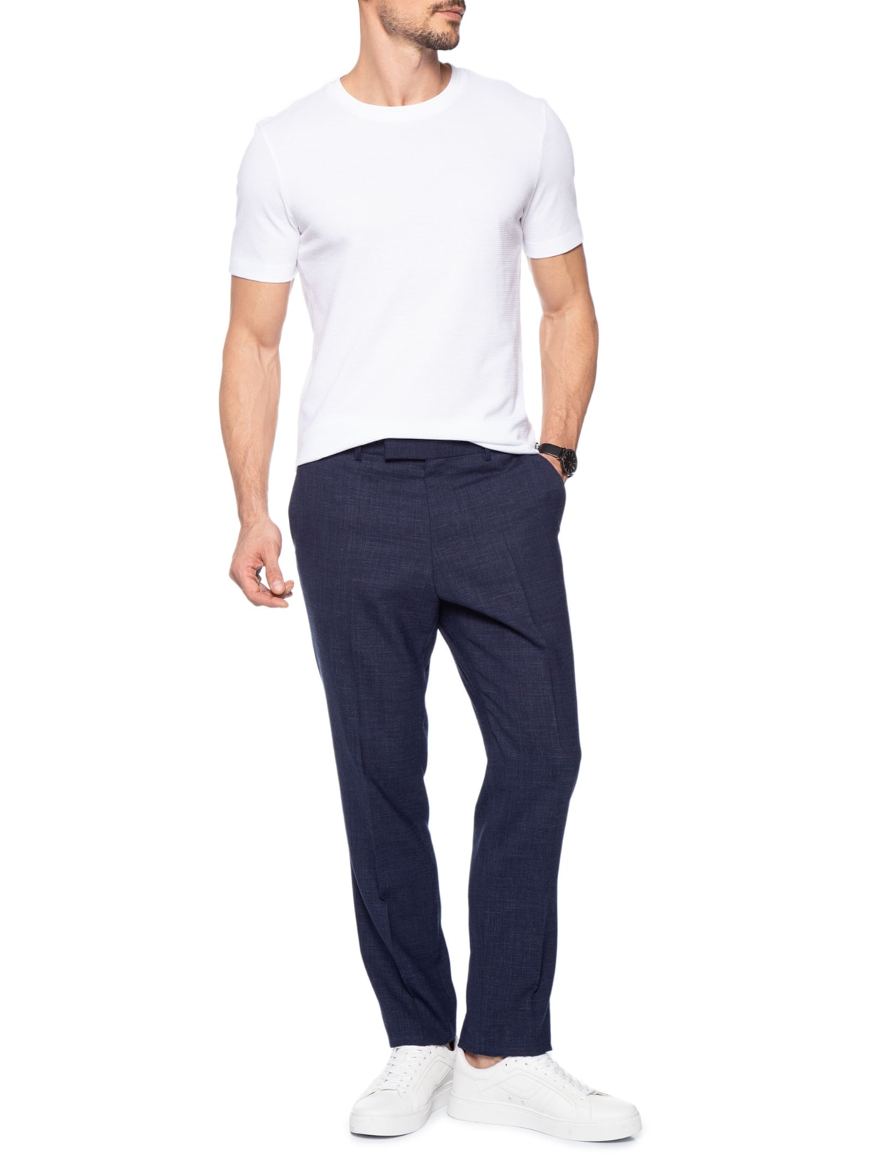 Calça Social Masculina H-Genius Azul Boss