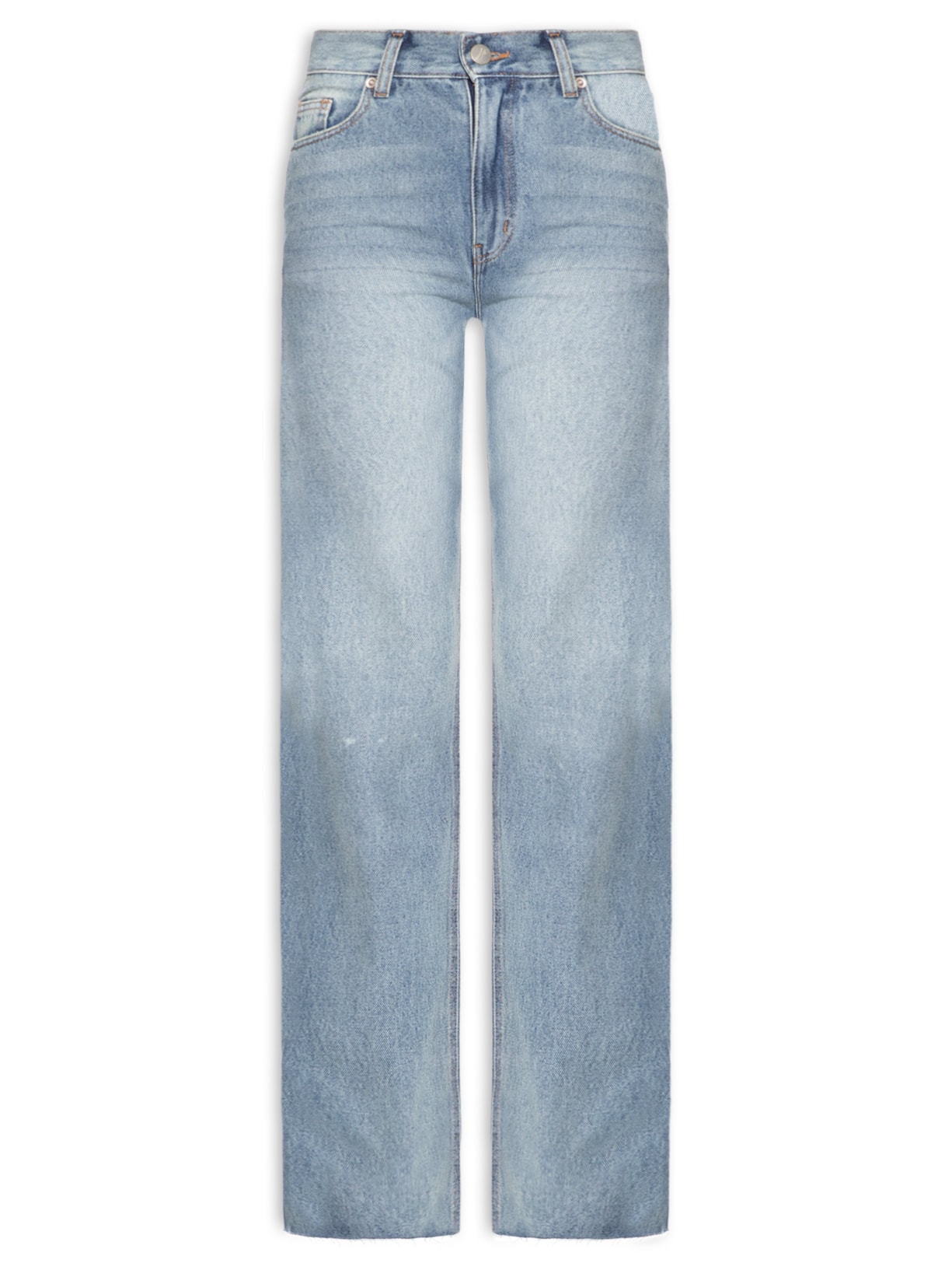 Calça Straight Feminina - Azul