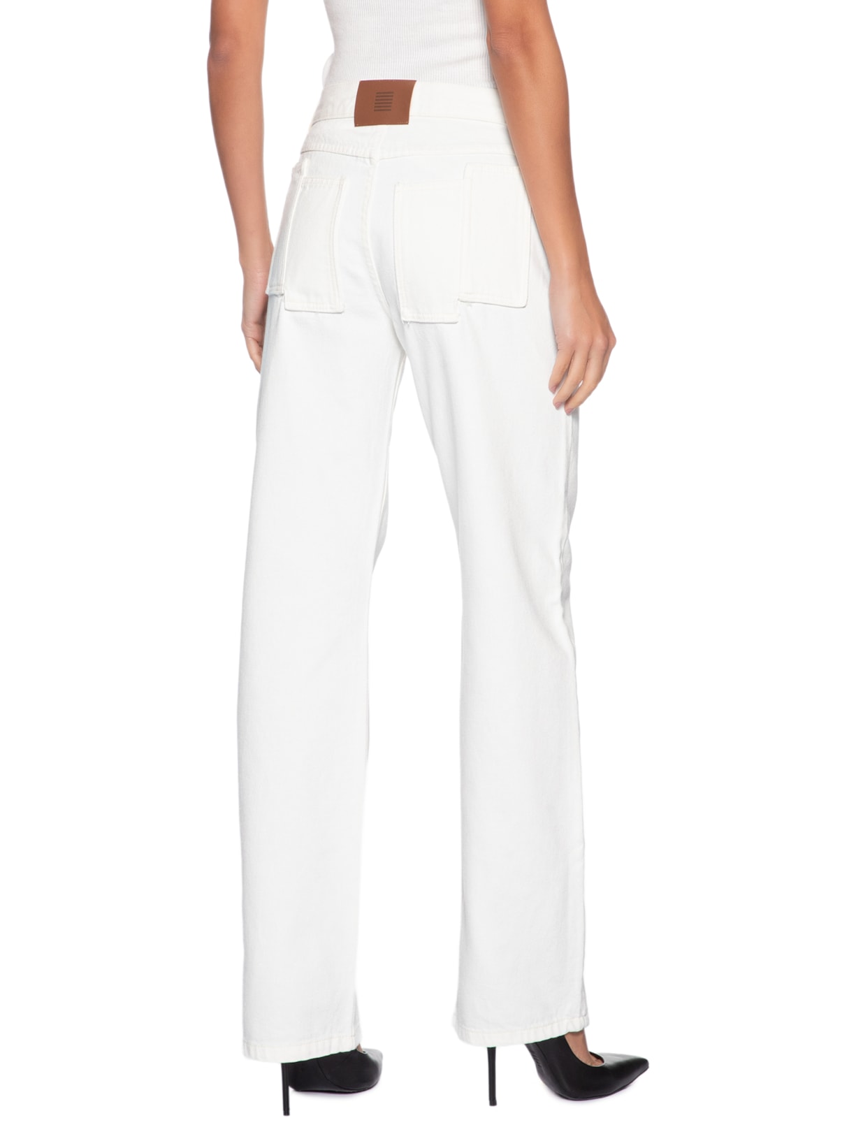 Calça Straight Feminina – Off White J'01