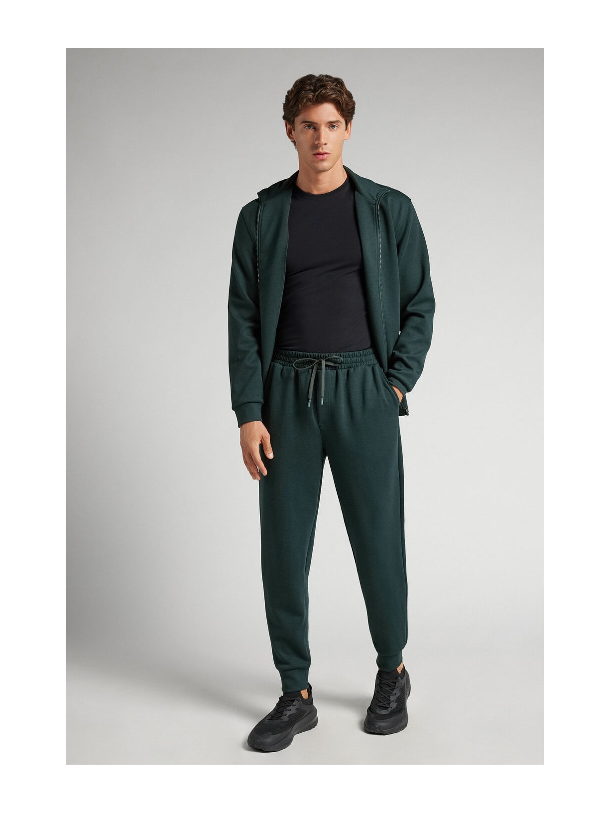 Calça Técnica Efeito Soft Touch Verde Intimissimi