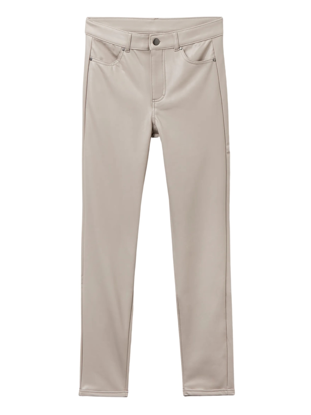 Calça Térmica Efeito Couro - Cinza