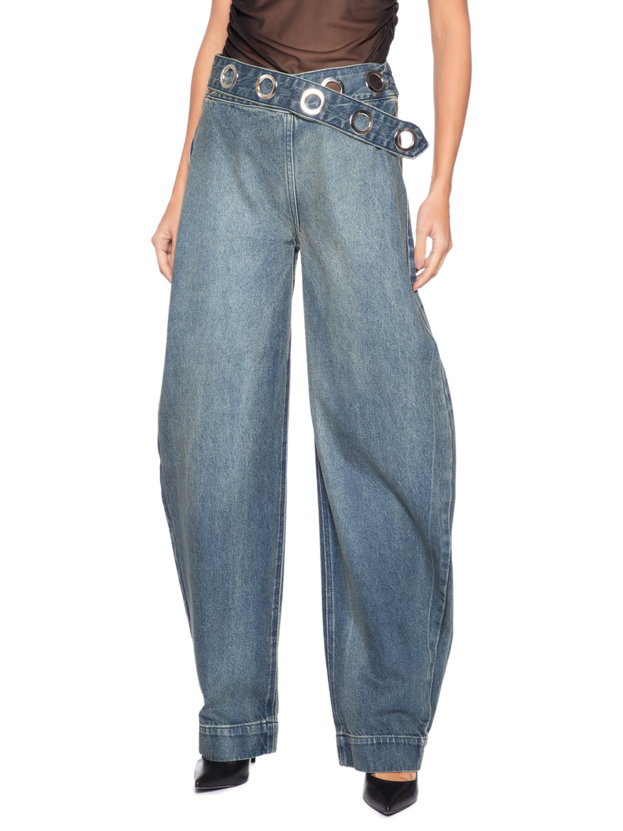 Calça Tie Blue Jeans Feminina – Azul J'01