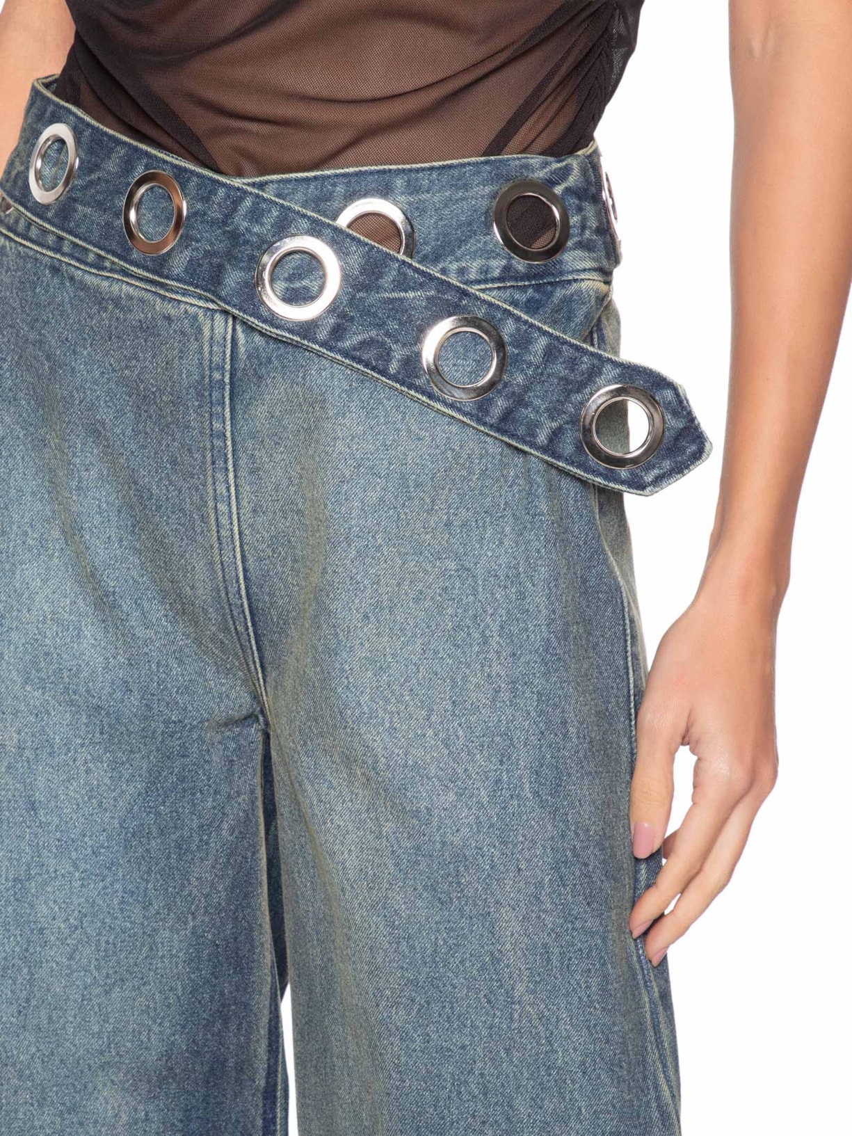 Calça Tie Blue Jeans Feminina – Azul J'01