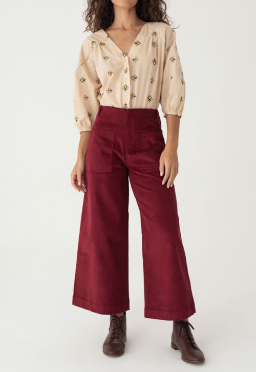 Calça Veludo Vinho