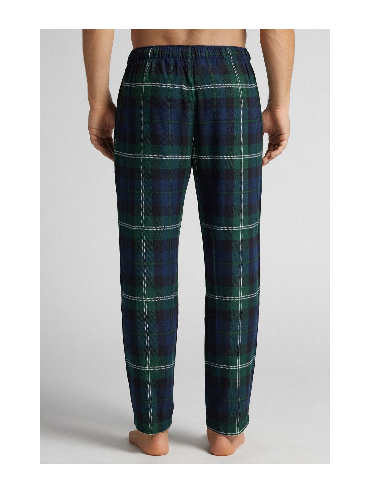 Calça Xadrez Em Algodão Soft Azul Intimissimi