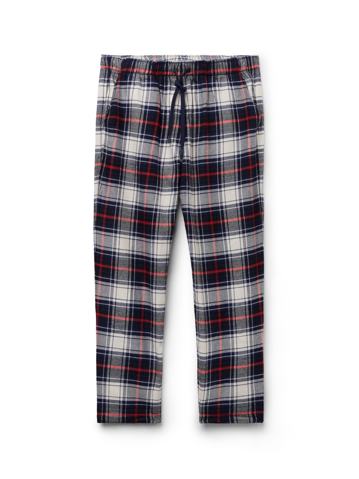 Calça Xadrez Em Algodão Soft - Azul