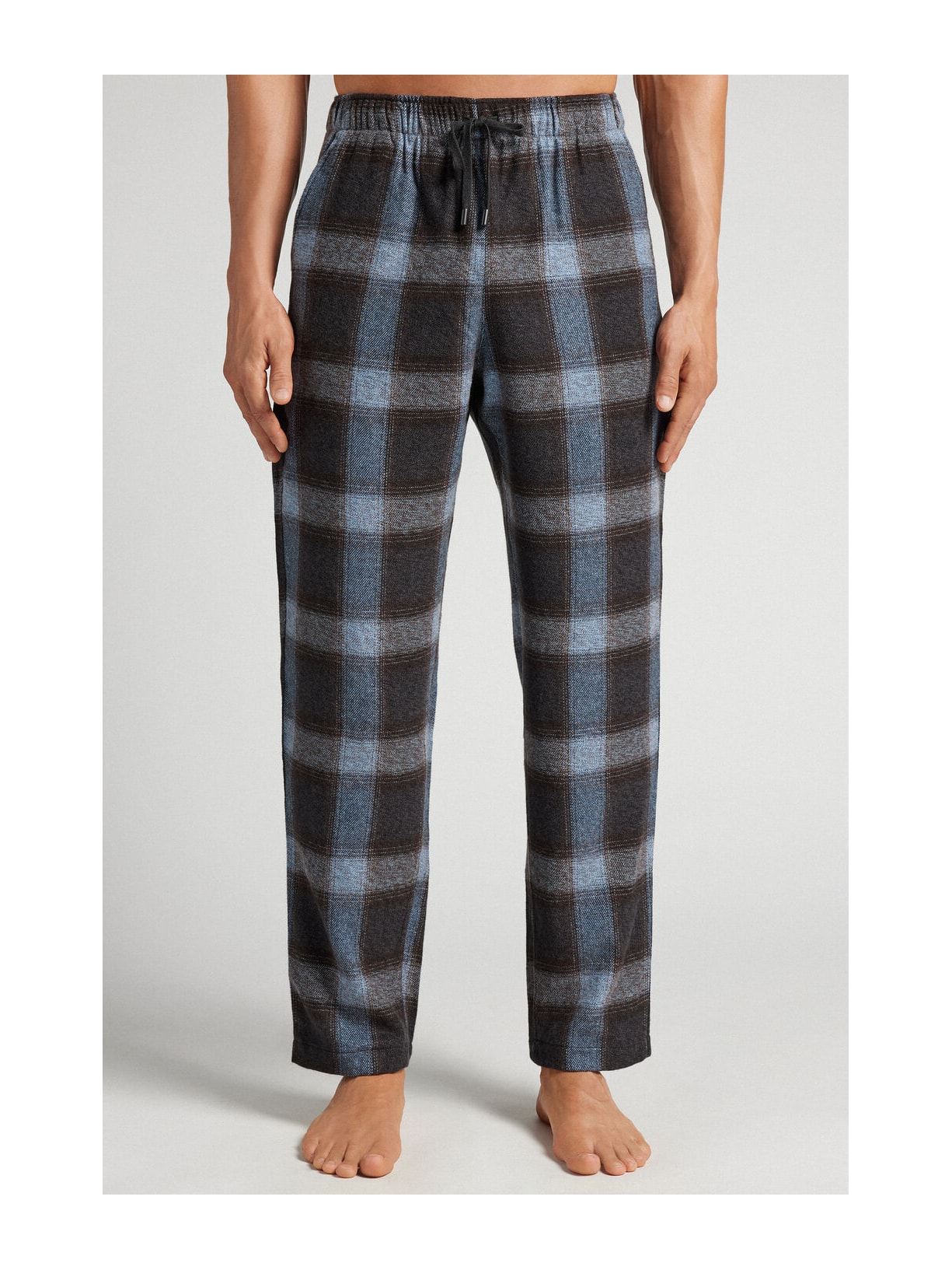 Calça Xadrez Em Algodão Soft Azul Intimissimi