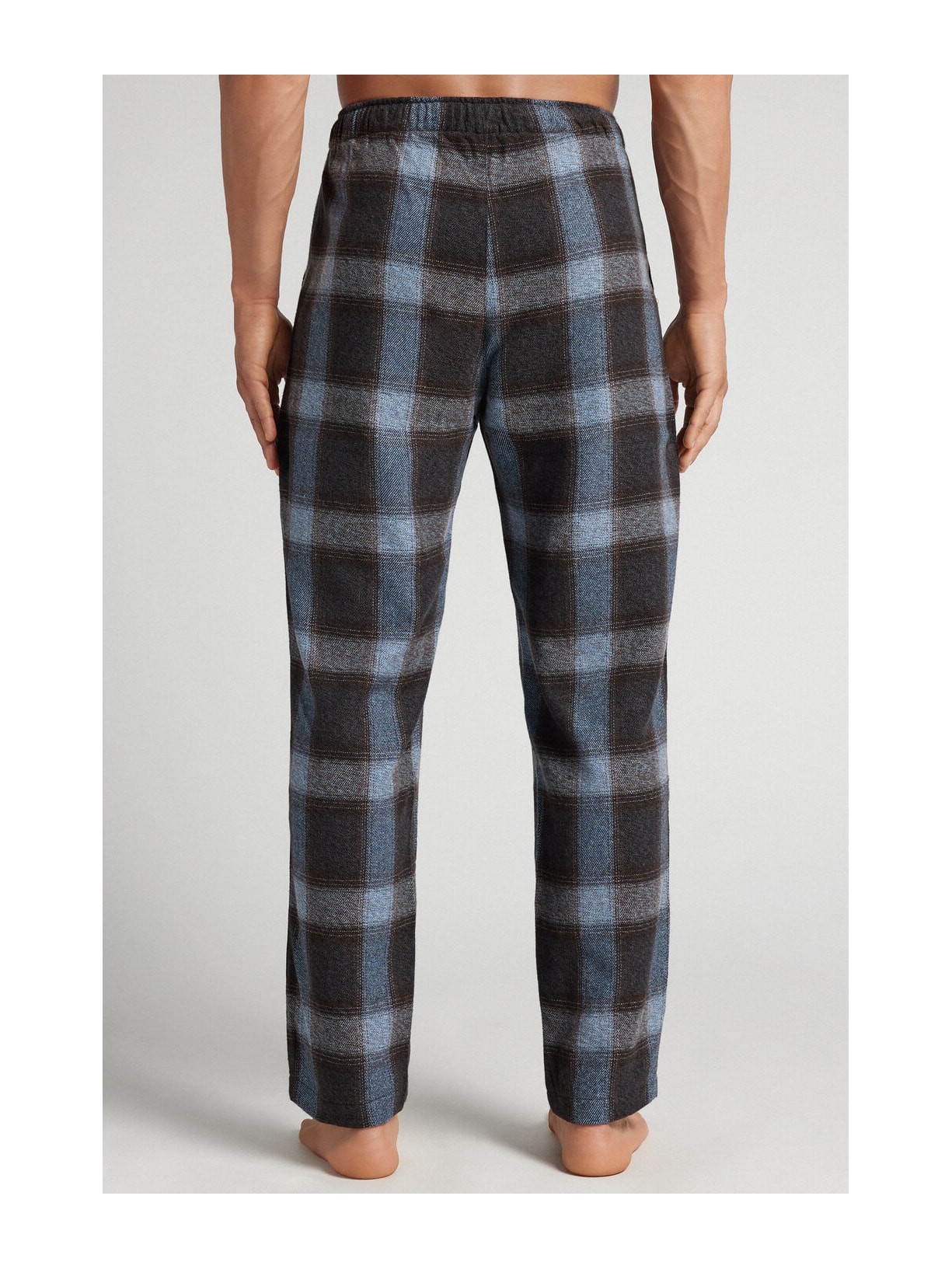 Calça Xadrez Em Algodão Soft Azul Intimissimi