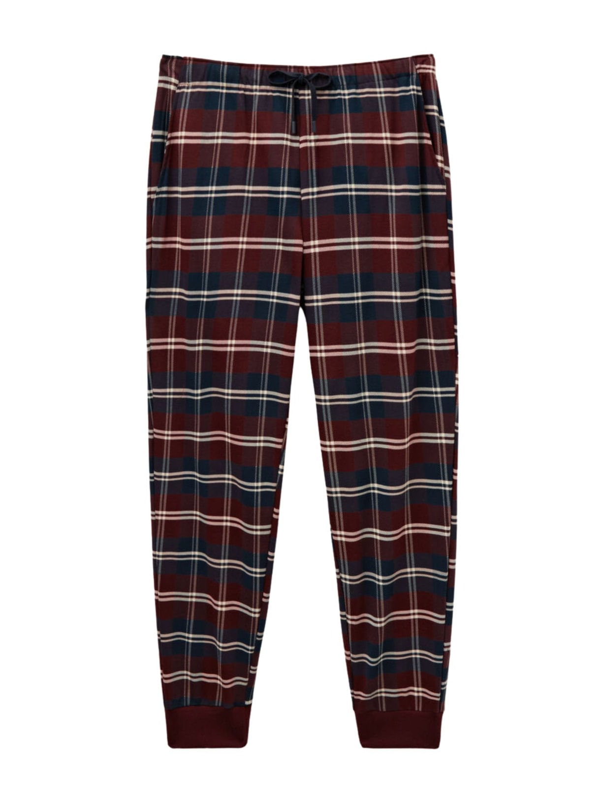 Calça Xadrez Em Algodão Soft - Vermelho