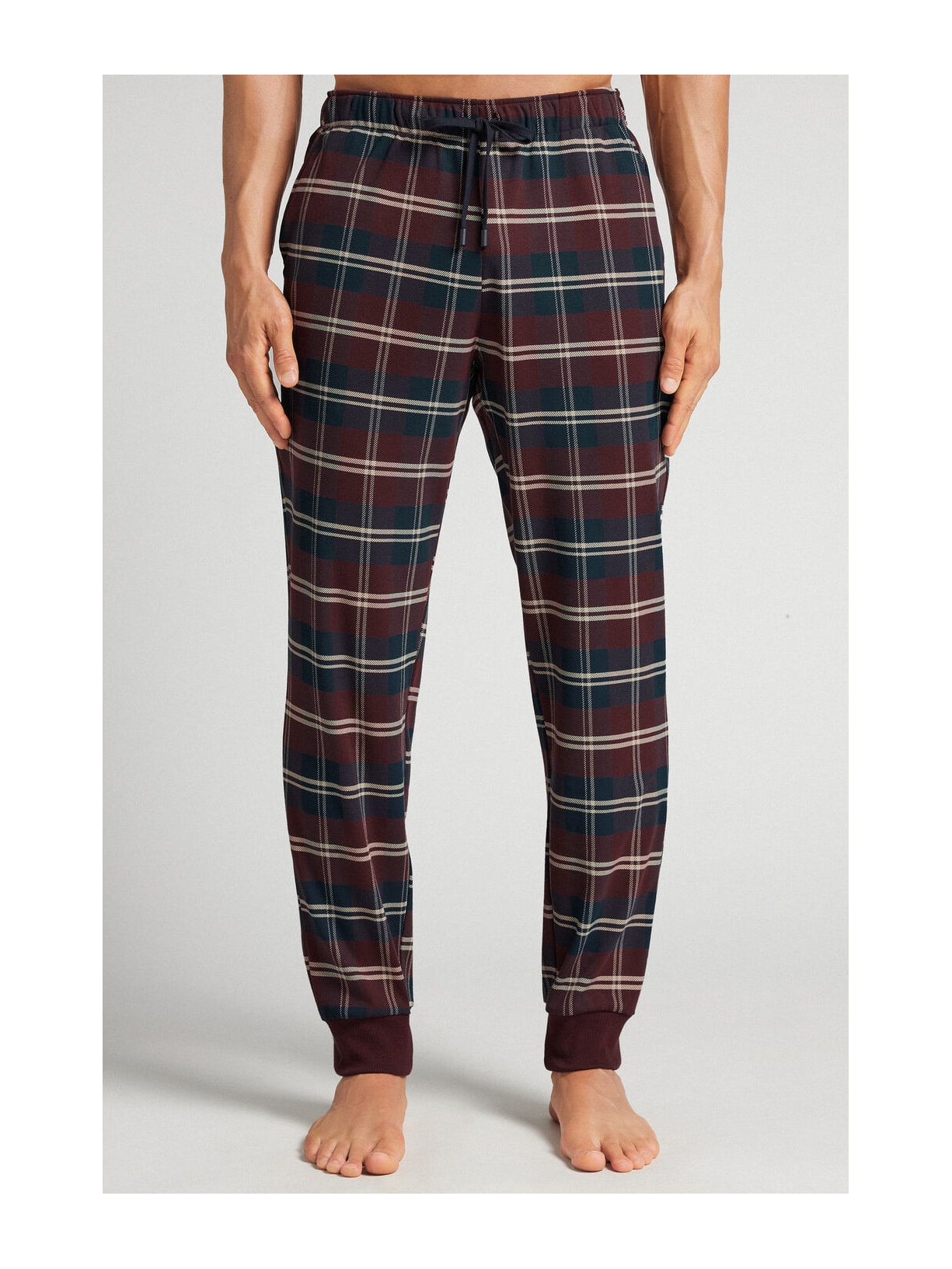 Calça Xadrez Em Algodão Soft Vermelho Intimissimi