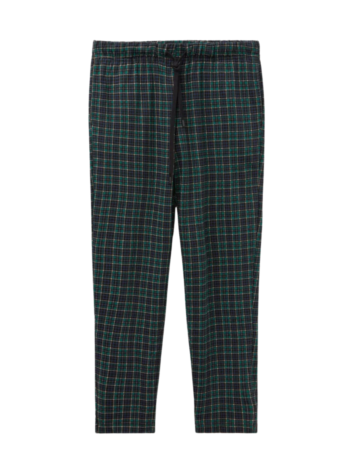 Calça Xadrez Em Algodão - Verde