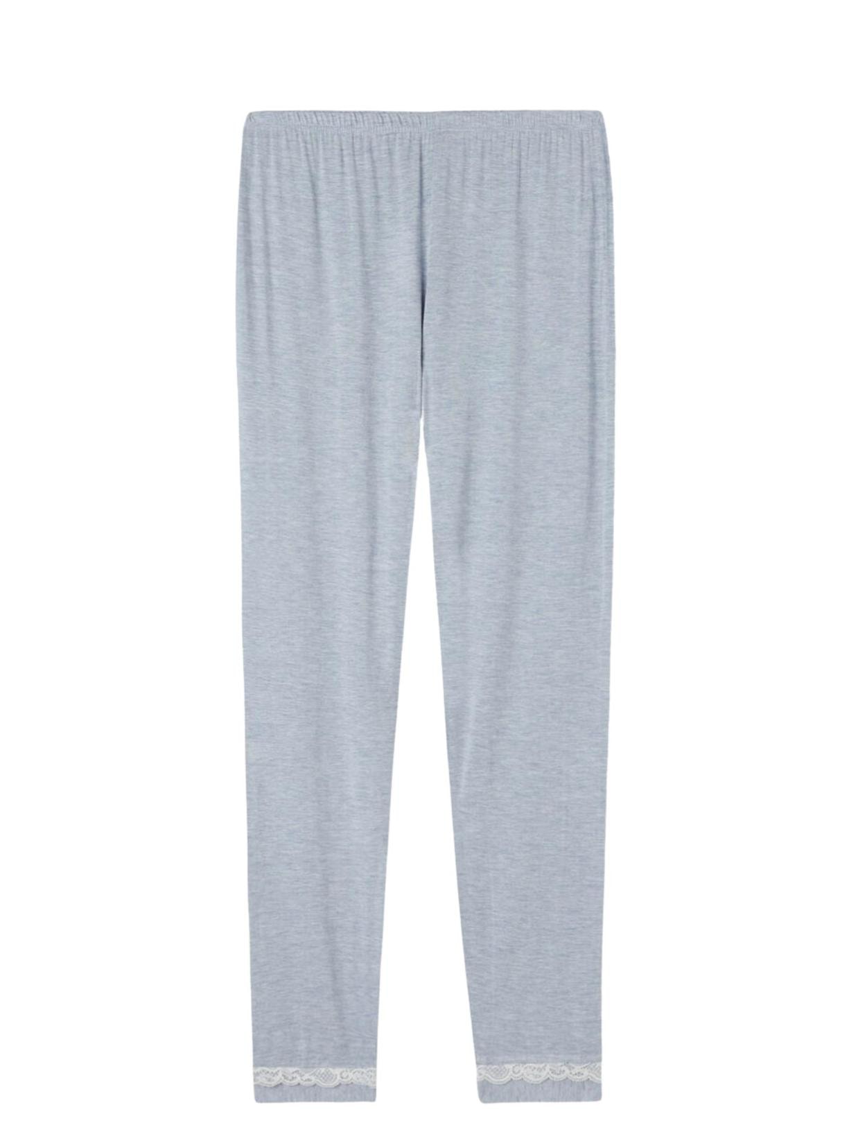 Calças Em Modal e Renda - Azul