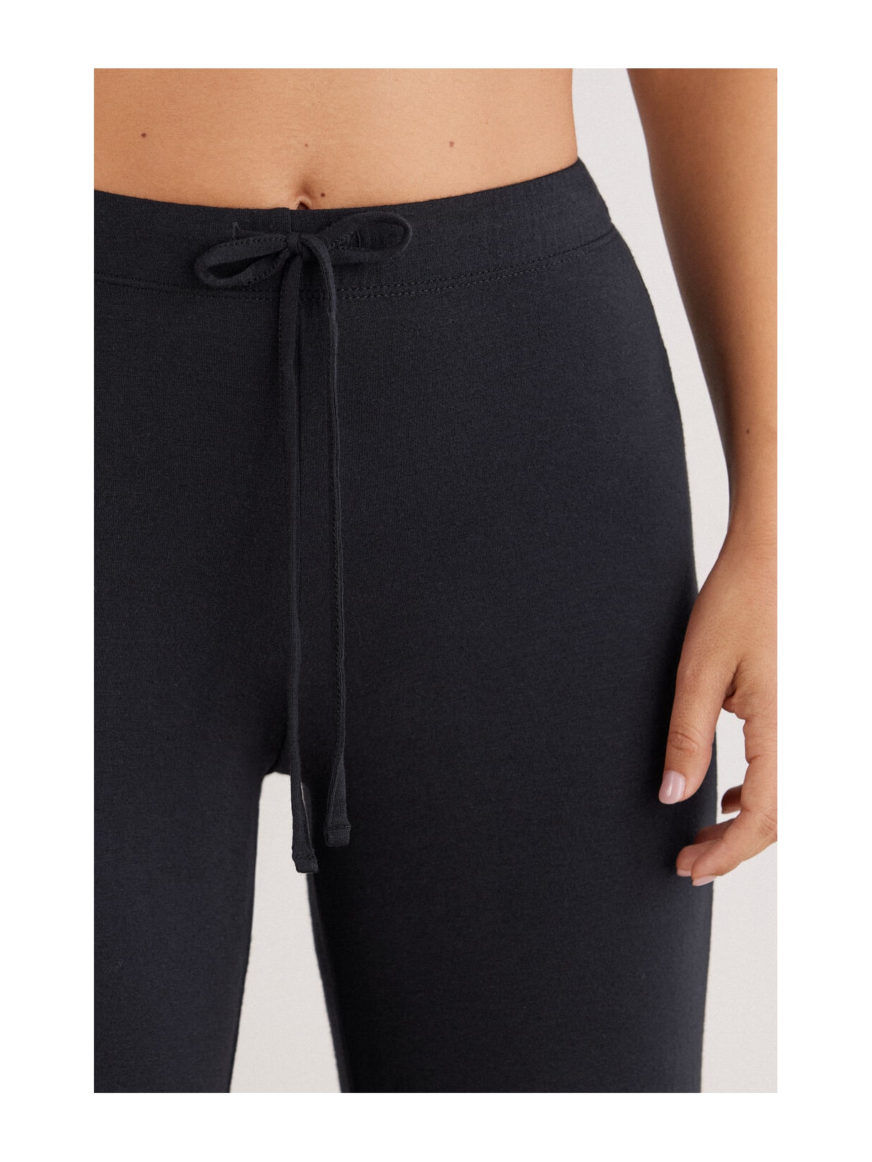 Calças Pantalona Em Modal Com Cashmere Ultralight Preto Intimissimi