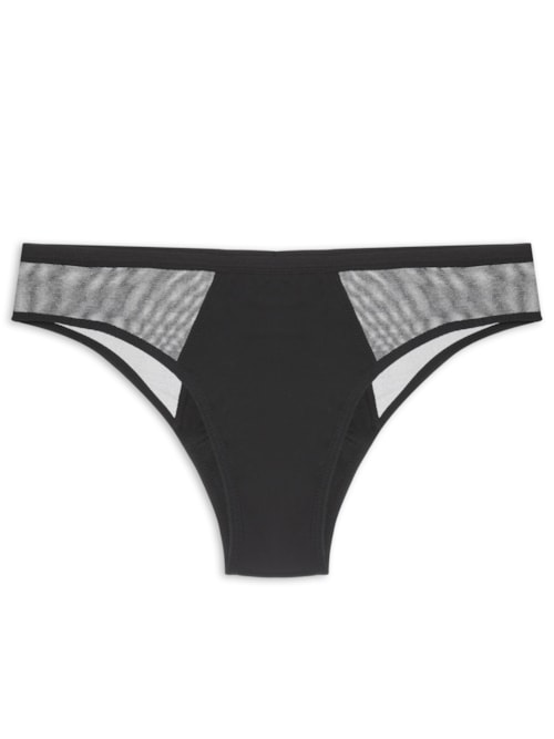 Calcinha Absorvente Biquíni Fluxo Moderado - Preto