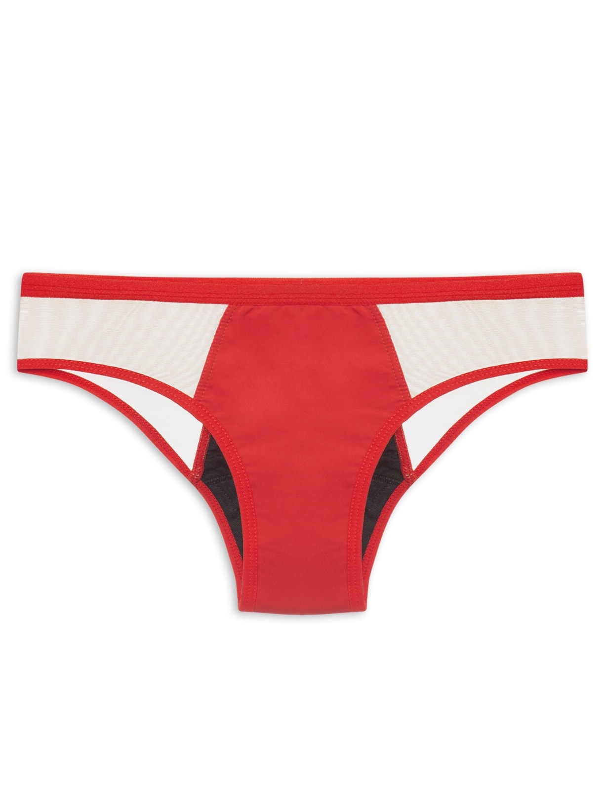 Calcinha Absorvente Biquíni Fluxo Moderado - Vermelho