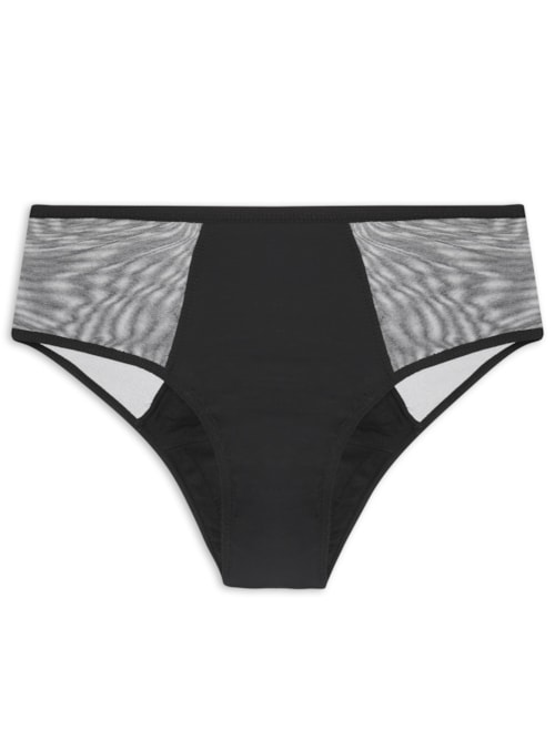 Calcinha Absorvente Hotpant Fluxo Intenso - Preto