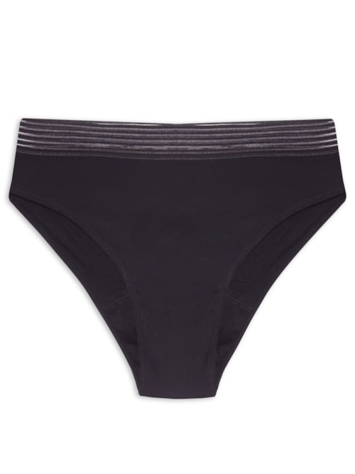 Calcinha Absorvente Slim Fluxo Intenso - Preto