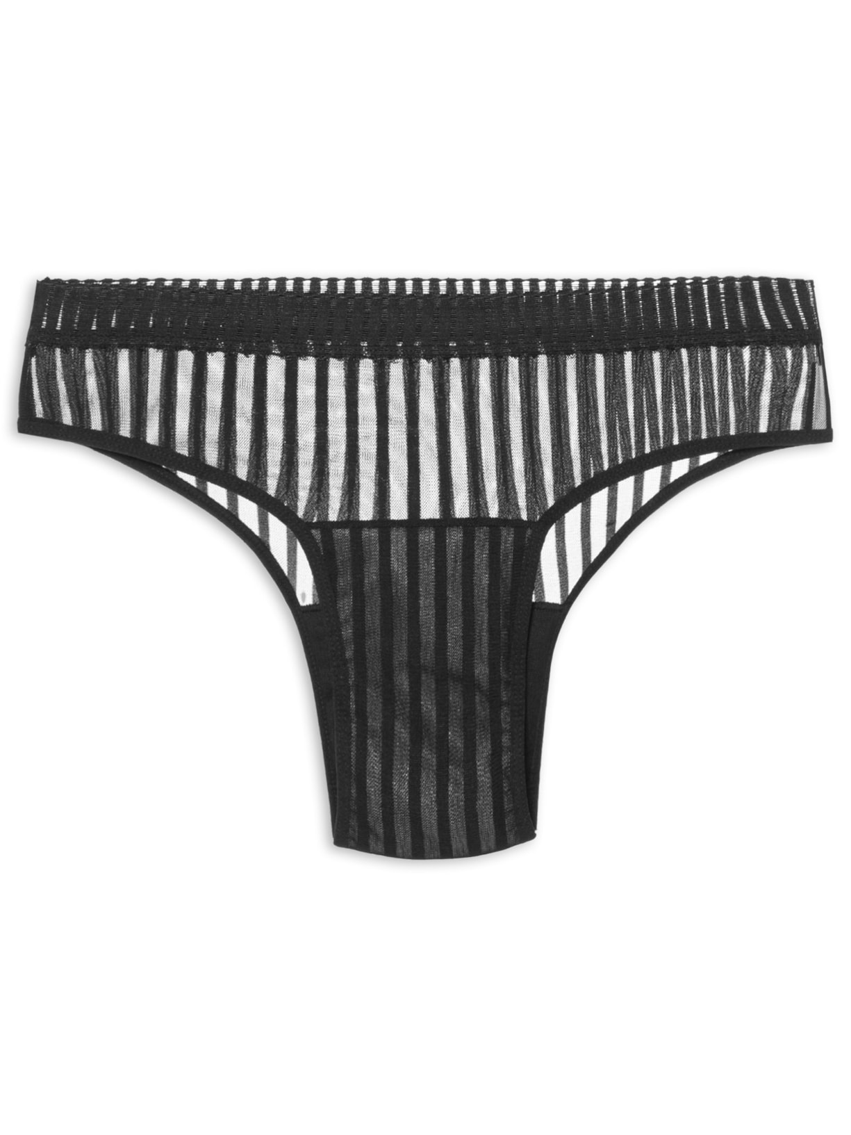 Calcinha Absorvente Tulê Fluxo Moderado - Preto