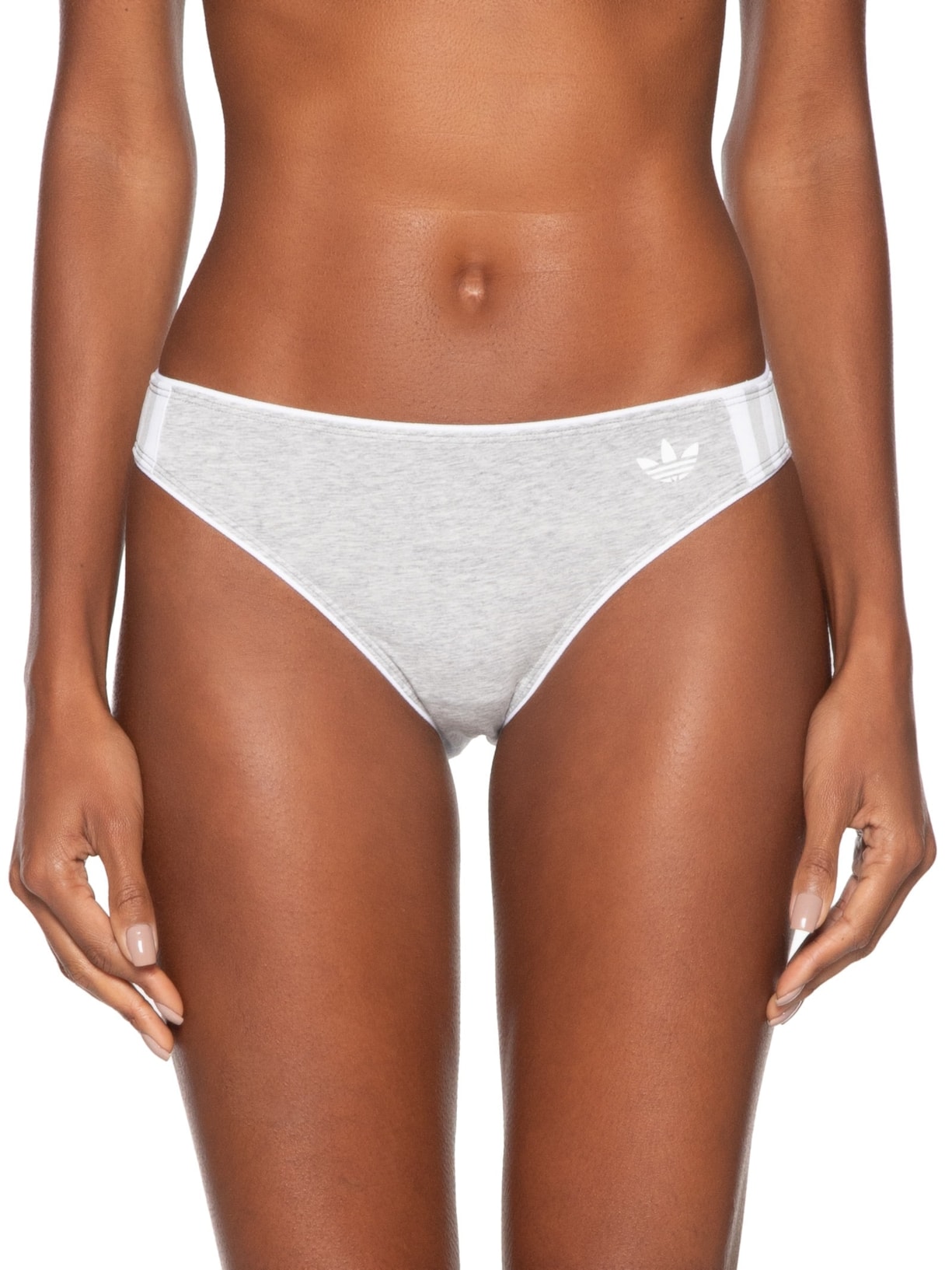 Calcinha Adicolor Comfort Flex Cotton Bikini Brief Cinza Adidas Originals Underwear