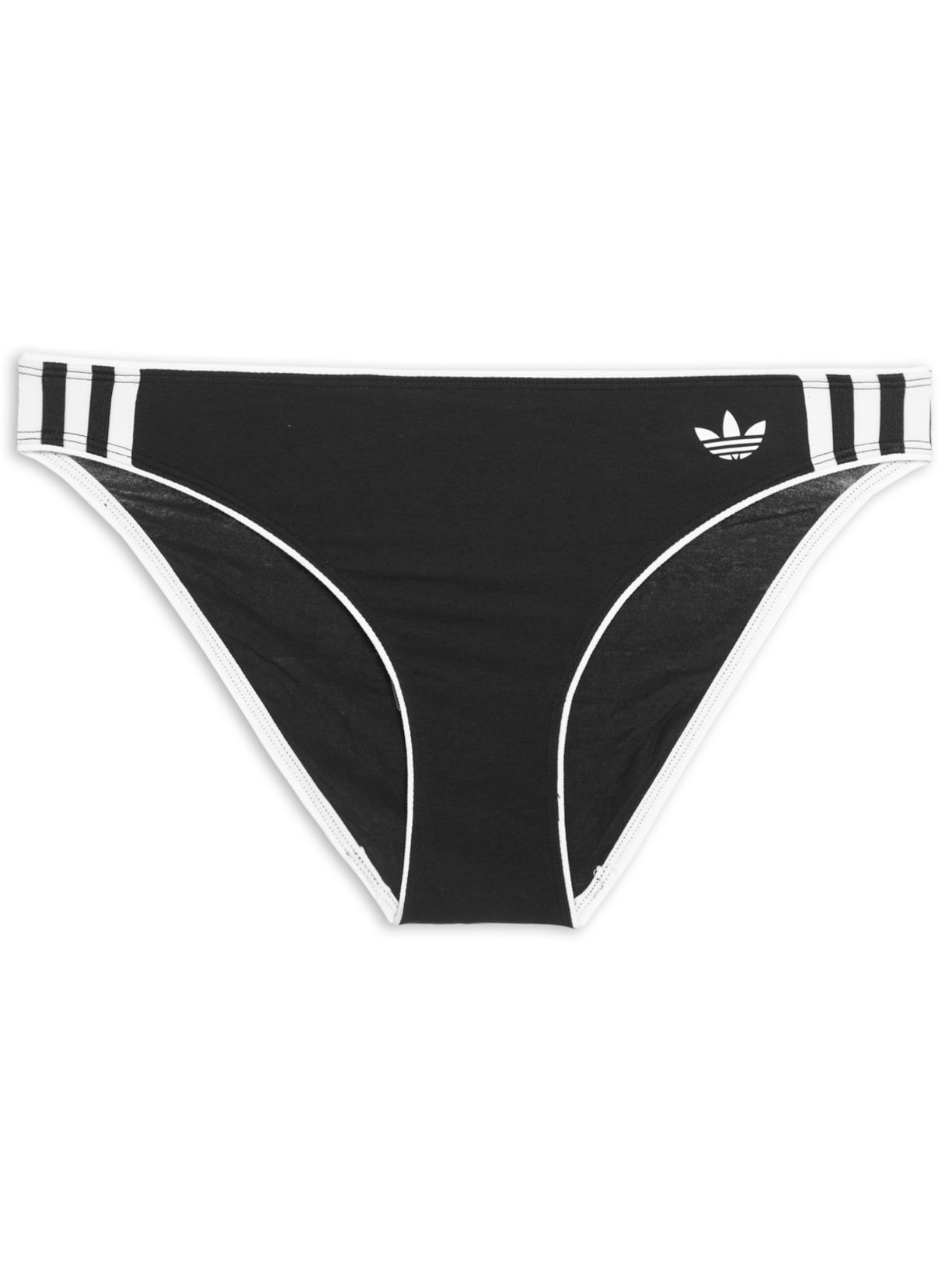 Calcinha Adicolor Comfort Flex Cotton Bikini Brief Preto Adidas Originals Underwear