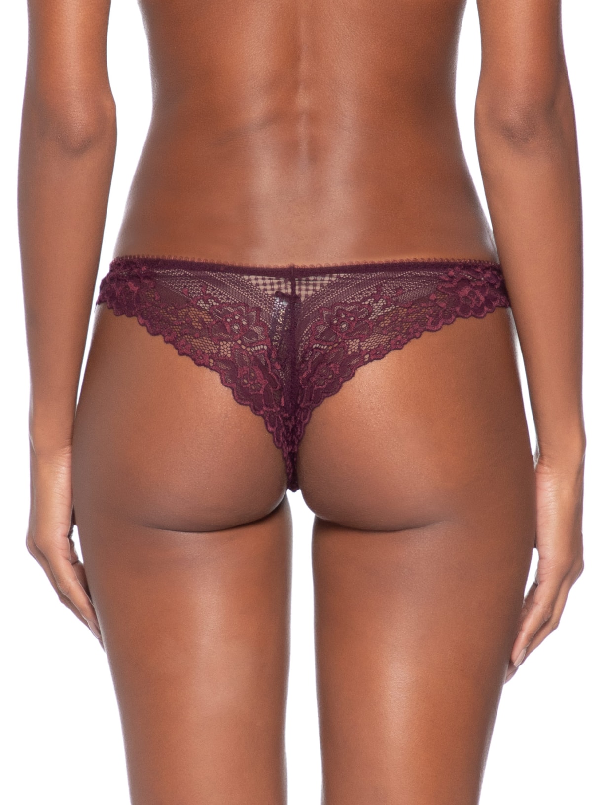 Calcinha Asa Delta Fio Dental Em Renda Vermelho Hope