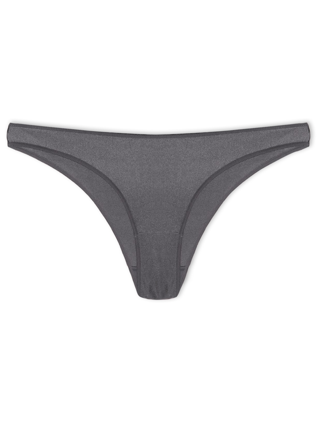Calcinha Biquíni Acabamento invisível Em Microfibra Acetinada - Cinza