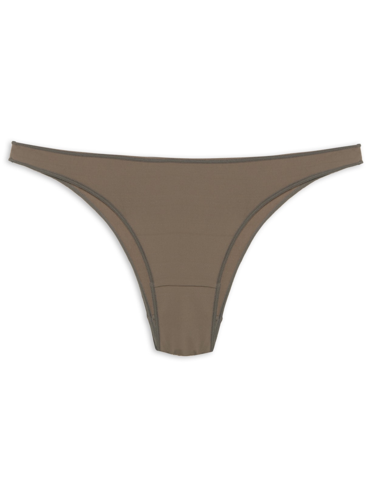 Calcinha Biquíni Acabamento Invisível Em Microfibra - Marrom