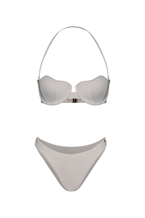 calcinha biquíni Asa Delta Conchas - Off White